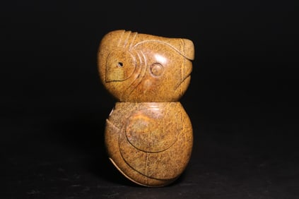 An Archaic Gaogu Jade Human Figure