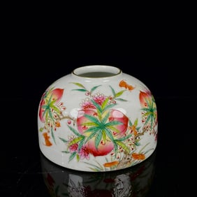 An Exquisite Famille-Rose Bats and Peach Pattern Water Pot