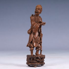 An Exquisite Boxwood Figure Ornament,With Base