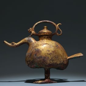 A Rare Gilt Bronze Bird Ornament