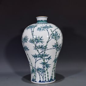 A Rare Doucai Bamboo Pattern Vase