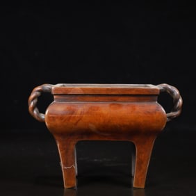 A Rare Bronze Double-Ears Censer