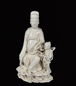 A Huge Blance-De-Chine Figure Ornament