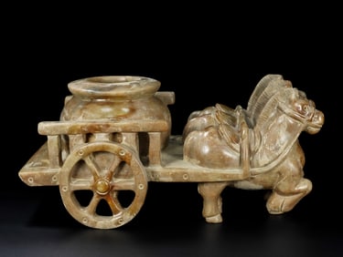 An Exquisite Archaic Jade Horse Ornament