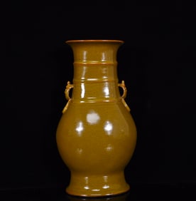 A Rare Teadust Glazed Double-Ears Vase