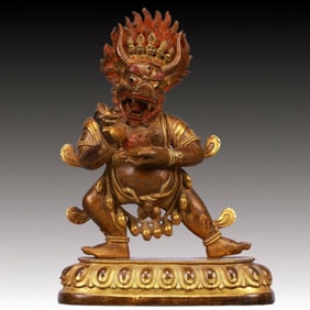A Solemn A Rare Statue of Vajrasattva