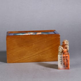 A Exquisite Shoushan Stone Kylin Seal