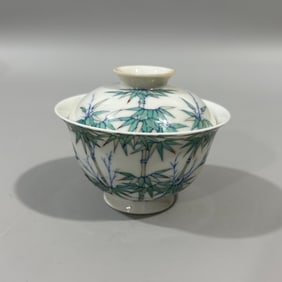 A Exquisite Doucai Bamboo Pattern Cup