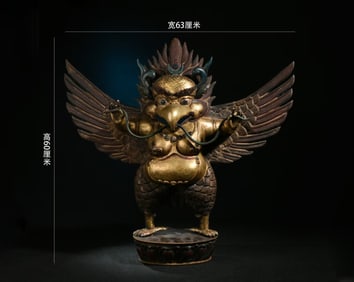 A Rare Gilt Bronze Garuda King