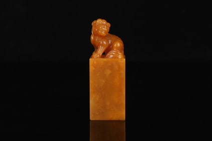 A Exquisite Shoushan Tianhuang Stone Auspicious Beast Seal
