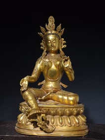 A Exquisite Gilt Bronze Tara Buddha Statue