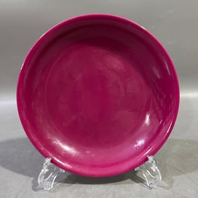 A Exquisite Ruby Red-Glazed Plate