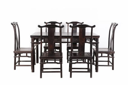 A Set of Huge Large Zitanwood Dining Table