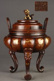 Red Copper Beast-legs Censer