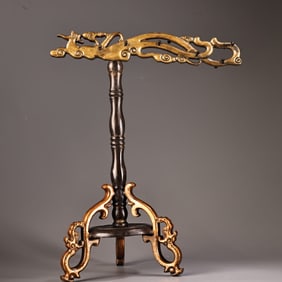 A Exquisite Bronze Painted Gold Brush Holder