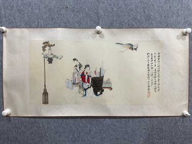 A Chinese Ink Painting of Figure on Paper