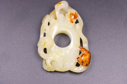 A Exquisite Hotan Jade Auspicious Beast Jade Bi