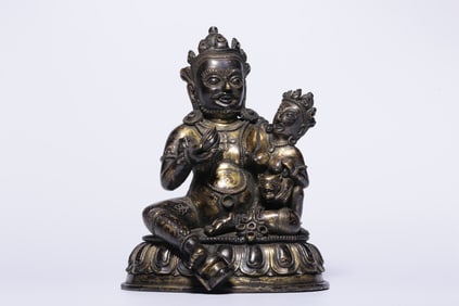 A Rare Gilt Bronze Statue of Mammon