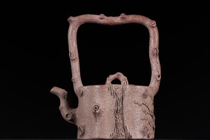 A Exquisite Purple Sands Flower Pattern Lift Beam Ewer