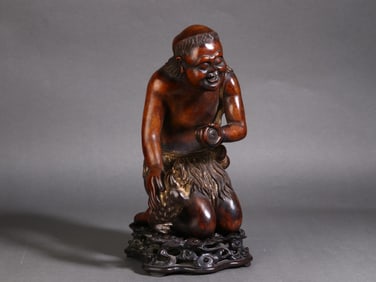A Exquisite Boxwood Human Shaped Ornament