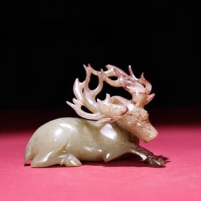 A Exquisite Hotan Jade Deer Ornament