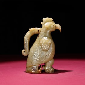 A Exquisite Hotan Jade Bird Ornament