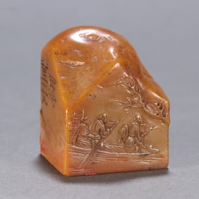 A Rare Tianhuang Stone Character and Story Pattern Seal