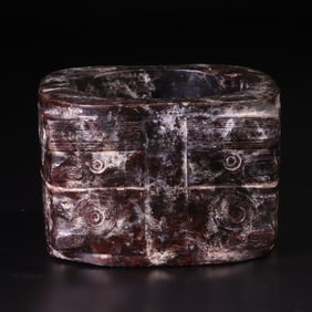 An Archaic Gaogu Jade Cong Ornament