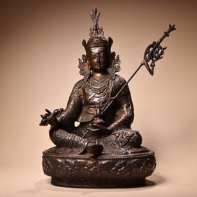 A Exquisite Bronze Painted Gold Buddha Statue