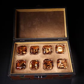 A Set of Exquisite Yellow Diamond