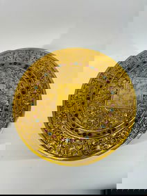 A Set of Exquisite Gilt Bronze Flower Pattern Gold Coin, with Box