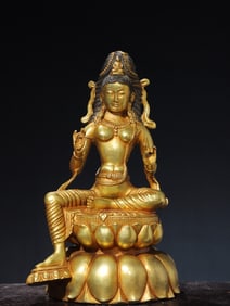 A Exquisite Gilt Bronze Tara Buddha Statue