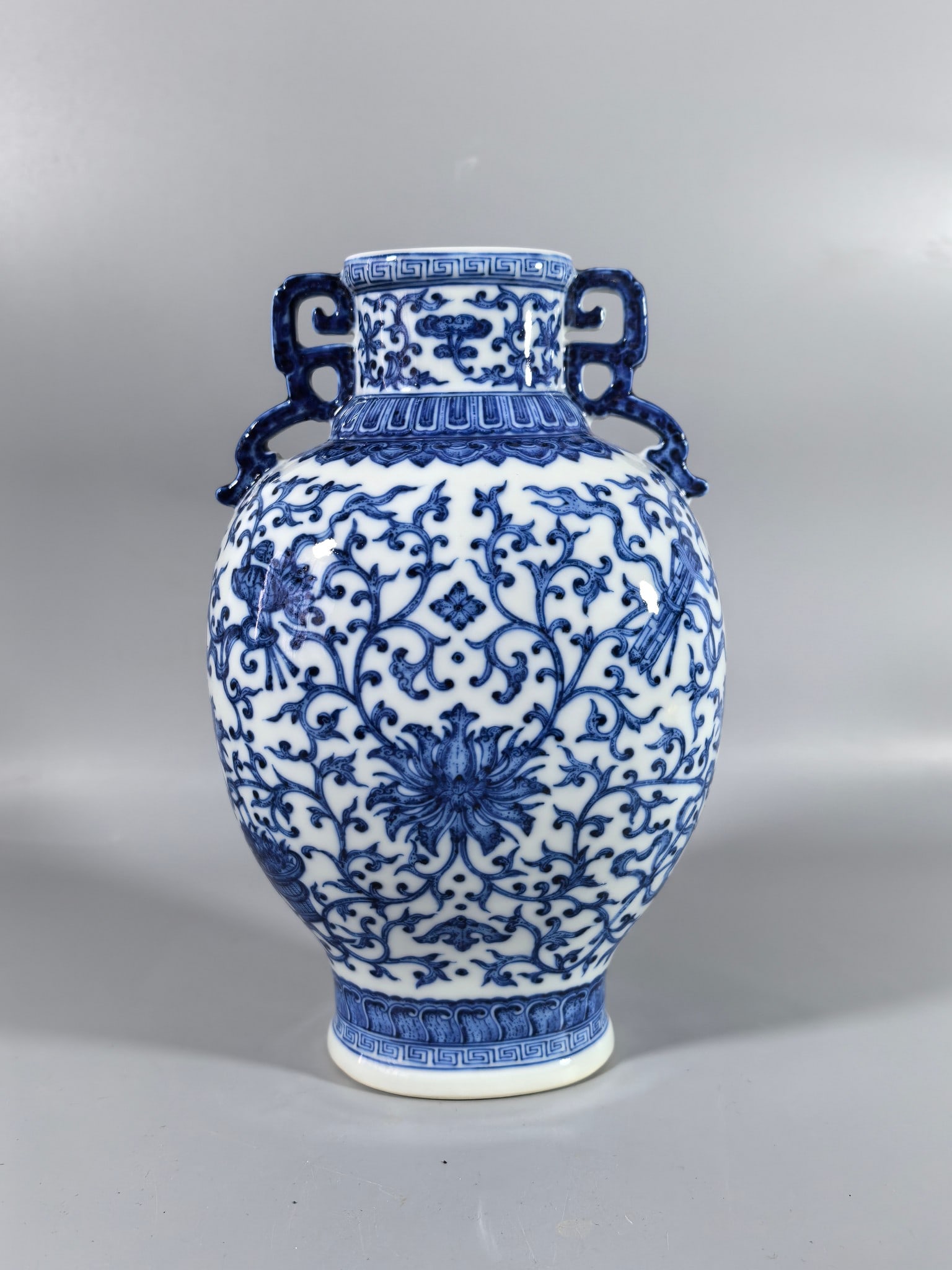 A Exquisite Blue and White Lotus Pattern Vase (1 of 9)