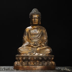 A Exquisite Gilt Bronze Buddha Statue