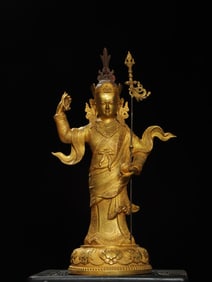 A Exquisite Gilt Bronze Buddha Statue