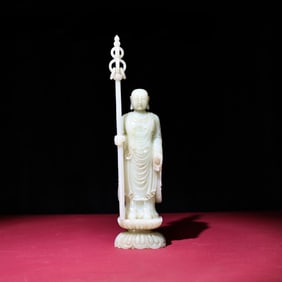 A Exquisite Hotan Jade Buddha Statue Ornament