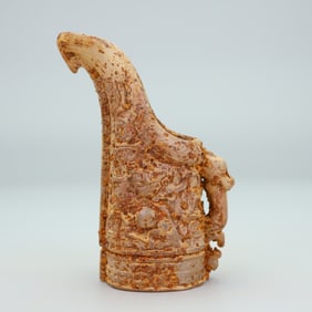 A Exquisite Hetian Jade Bamboo Joint Goblet