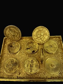 A Set of Exquisite Gilt Bronze Gold Coin