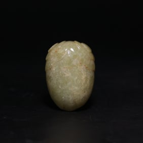 A Exquisite Archaic Jade Cicada-Shaped Ornament