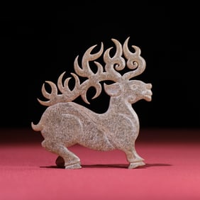 A Exquisite Hotan Jade Deer Ornament