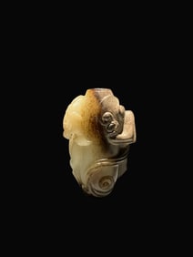 A Rare Hotan Jade Dragon Handheld