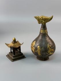 A Exquisite Gilt Bronze Phoenix-Head Ewer