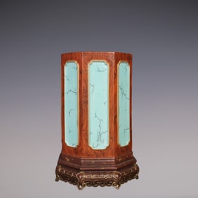 An Exquisite Imitation Stone Grain Glaze Brush Pot