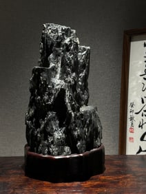 An Exquisite Lingbi Stone Rockery Ornament