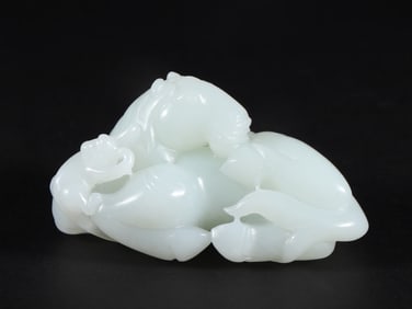 An Exquisite White Jade Horse Ornament