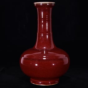An Exquisite Ji Red Glazed Vase