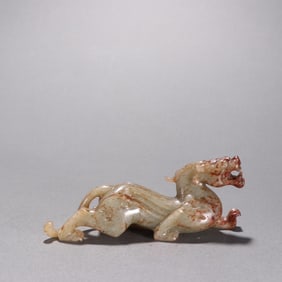 An Exquisite White Jade Dragon Ornament
