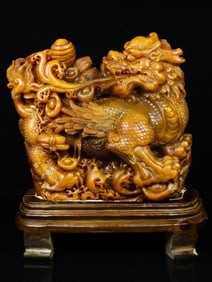 An Exquisite Tianhuang Stone Auspicious Beast Ornament