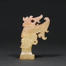 An Exquisite White Jade Figure Pendant