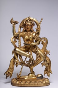 An Exquisite Gilt Bronze Statue of Dakini